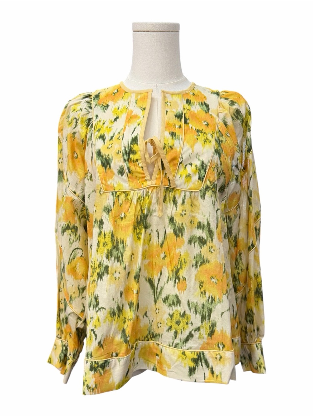 T11 Tuckernuck Sun Showers Francie Tie Blouse